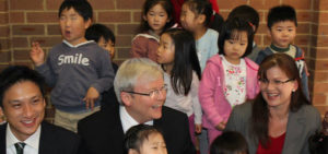 Prime Minister, media circus and a photobomber descend on West Ryde’s Uniting Church