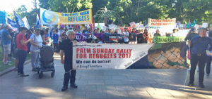 Walking the talk at the Palm Sunday Peace Rally