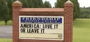 Church sign leads to walkout