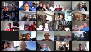 Farewelling the minister, via Zoom