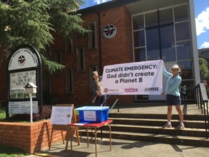 Speaking up for climate action: hang a banner to show your support