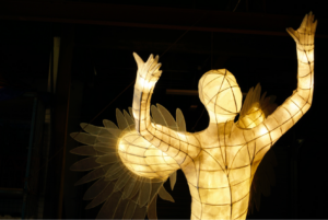 Illuminated Angels fly into Sydney from flood-ravaged Lismore