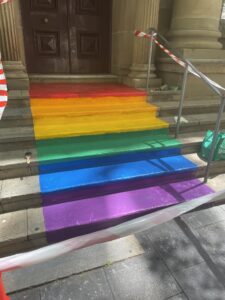 “Sad but not surprising”: Pitt Street repaints rainbow steps after vandalism