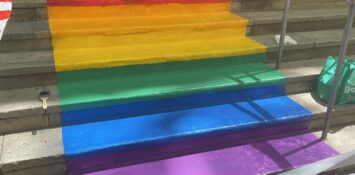 “Sad but not surprising”: Pitt Street repaints rainbow steps after vandalism